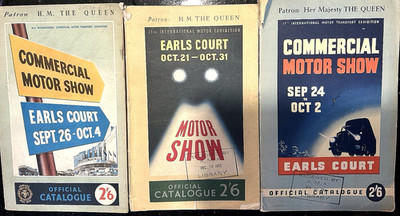 3 Vintage London Commercial Motor Show Catalogues 1950s Earls Court