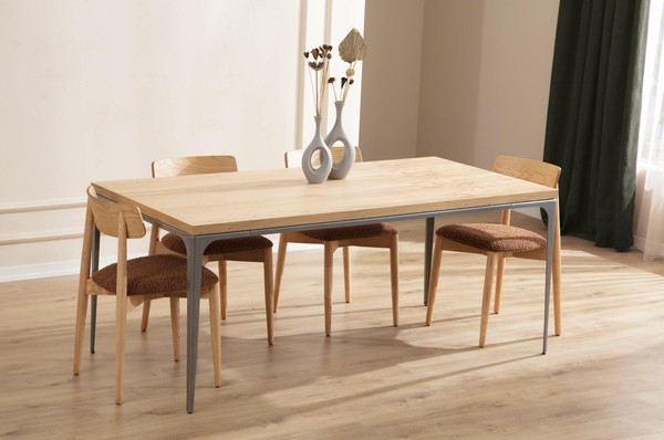 Esstisch 4X StüHle Stuhl Esszimmer Set Essgruppe Tisch Tische Garnitur-image