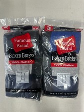 Men's Fruit of the Loom Boxer Briefs 6 Pairs Multicolored 100 Cotton - Large