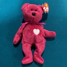 ❤️ RARE W/ ERRORS Ty “Valentina”  The Red Bear Beanie Baby-1998/1999 tags 