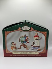 HALLMARK KEEPSAKE 2001 LETTERA GLOBUS AND MRS. CLAUS CHRISTMAS ORNAMENT NEW