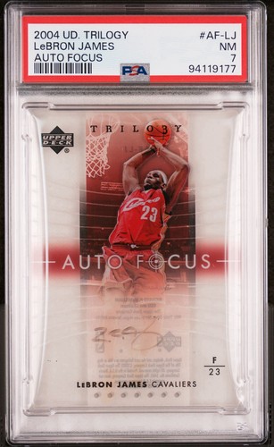 2004 Upper Deck Trilogy LeBron James Auto Focus /23 #AF-LJ Psa 7