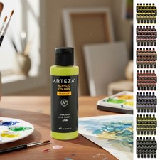 Job Lot 24x Arteza Iridescent Acrylic Paint Soft Body 118ml Arts Craft Wholesale