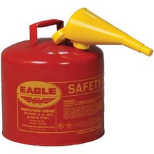 5 Gallon Type I Red Safety Gas Can with Flame Arrester Spill Proof