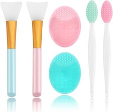 Yokilly 6-Piece Silicone Face Scrubber Kit, Blackhead Exfoliator Skin Care Tools