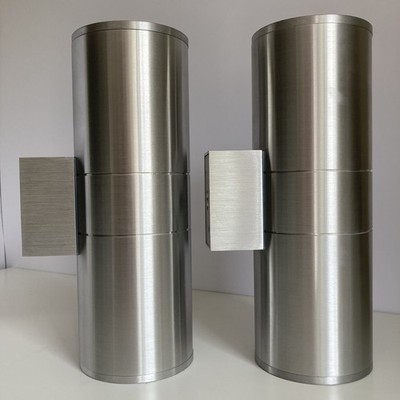 Paar Ideal Lux GUN AP2 BIG Aluminium Up Down Wandleuchten IP54 2xE27