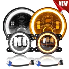 FOR Freightliner Century Class 2001-2011 7'' LED Headlight Hi/Lo + 4'' Fog Light