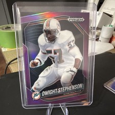 Panini Prizm Black Purple Prizm Dwight Stephenson #82 Dolphins Serial /99 2025