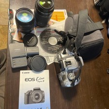 Canon EOS KISS Digital X Camera with 18-55mm and 55-200mm Lenses Bundle