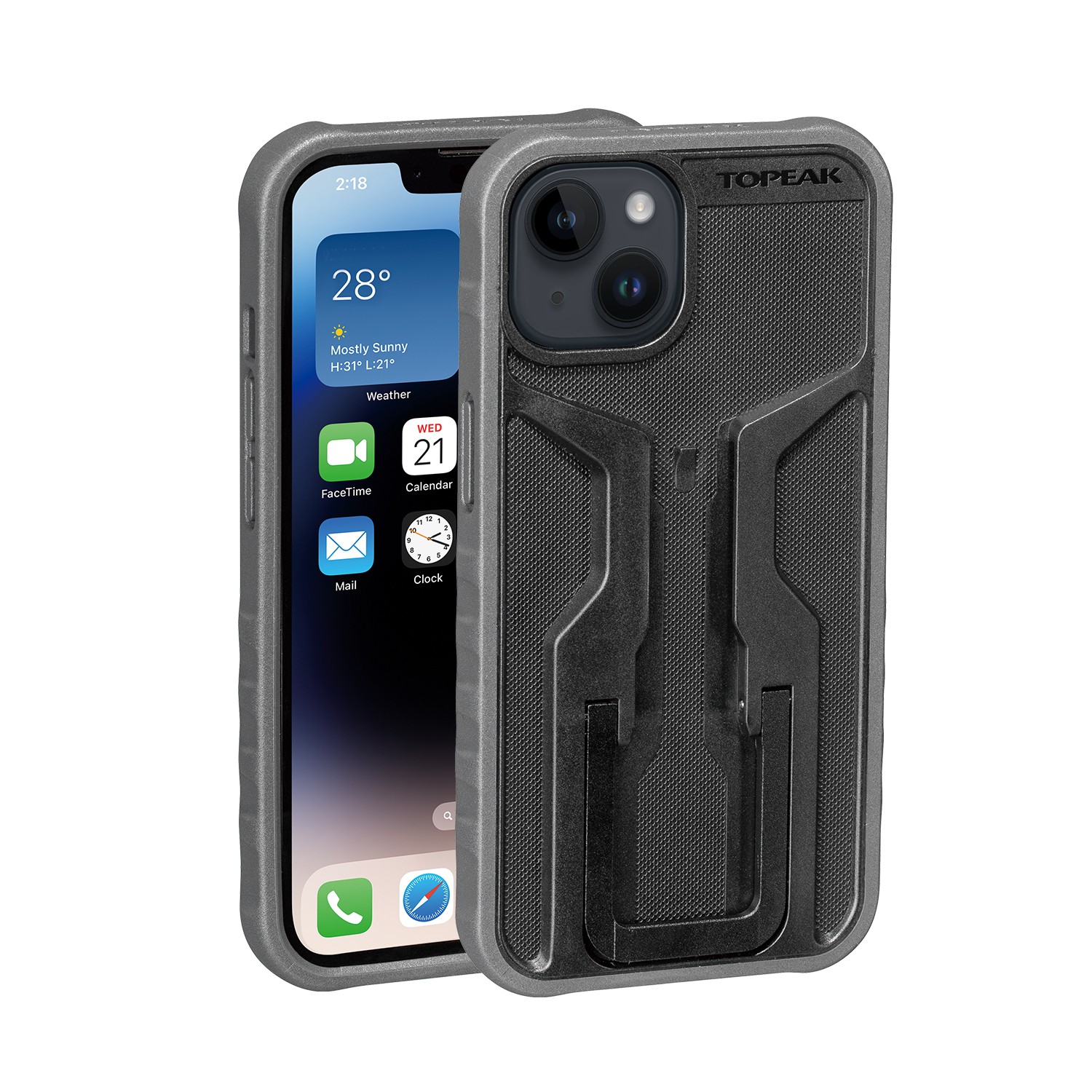 Coque RideCase Apple iPhone 14 Black en polymère et caoutchouc