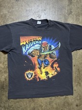 Vintage 1994 Salem Los Angeles Raiders Superhero Single Stitch Shirt Men's L/XL