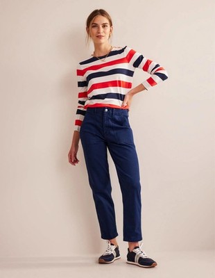 Boden - Tapered Casual Trousers - Damen Hose Taschen  - NEU UK 16 EU 44
