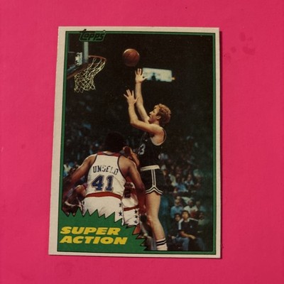 Larry Bird 1981 Topps #101 East HOF Boston Celtics Super Action Sharp Corners