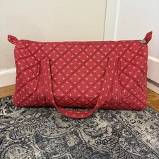 PIERRE DEUX French Country Quilted Overnight Duffel Bag Made In France Vintage