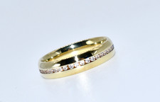 Memory Brillant Ring ca.0,84 ct., 585/14kt Gelbgold, Größe 60, Handarbeit!