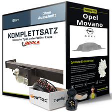 Anhängerkupplung starr für OPEL Movano +E-Satz Kit NEU