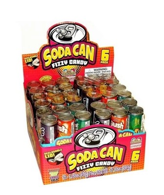 Soda Can Fizzy Candy - 2ct -   FREE SHIPPING