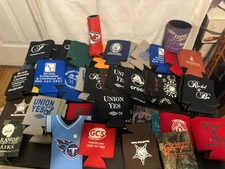 Mixed Lot of 49 Can Cooler Coozie Koozie Union Sheriff Sports Law Camo Bars