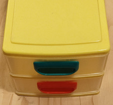 2-drawer small desk plastic storage unit