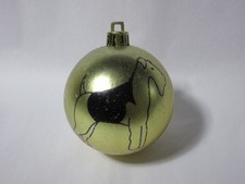 NEW HANDPAINTED WELSH TERRIER BODY UNBREAKABLE GOLD CHRISTMAS ORNAMENT 2 1/2"