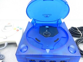 Custom Clear Blue Sega Dreamcast Console New Shell - TESTED