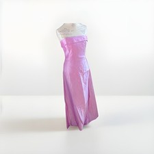 Vintage Gunne Sax Pink Satin Strapless Prom Occasion Formal Maxi Dress Size 9 J