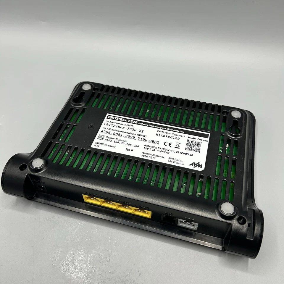 AVM FRITZ Box 7520 1&1 Home Server WLAN Router Modem Schwarz, inkl. OVP, Gut✅ - Bild 4 von 4
