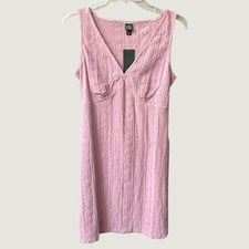 Wild Fable Sleeveless V Neck Knit Mini Dress Women Small Blush Pink Textured NWT