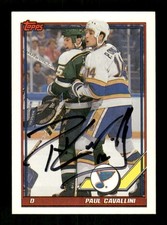 1991-92 Topps 328 Paul Cavallini signed auto autograph  MZ BXCP57