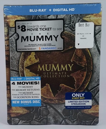 The Mummy Ultimate Collection SteelBook (Blu-ray Disc, 2017, 5-Disc Set ...