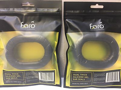 NEW pair of FARO G2 DOUBLE THICK SILICONE GEL EAR SEALS CUSHIONS PADS 
