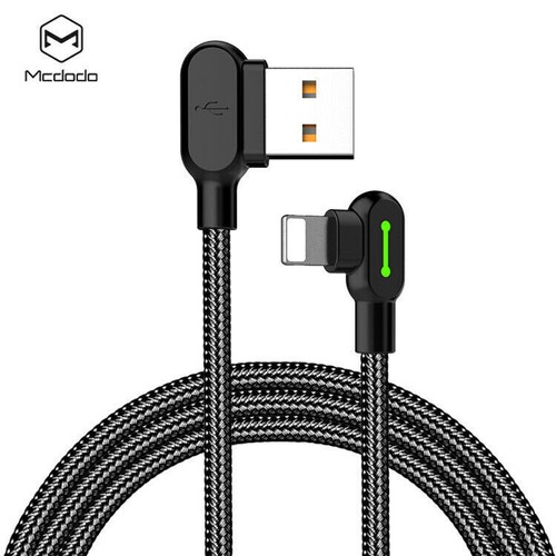 Mcdodo 90° 4ft LED Game Cable Fast Charge Data USB for iPhone 12/11/XS/X/8/7 - Picture 2 of 6