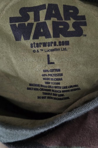 Star Wars Men's Camo Crew Neck T-Shirt Sz Large Excellent - Picture 3 of 3