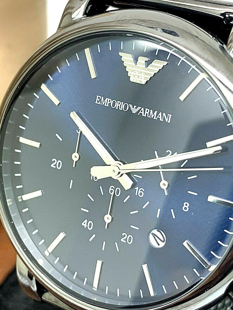 Emporio Armani Men s Watch AR1979 Dark Blue Dial Gunmetal