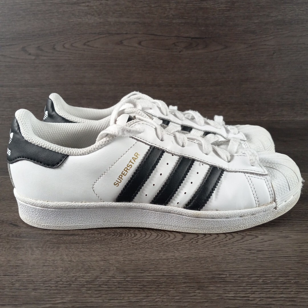 Adidas Superstar Unisex Size 5.5 White Black Stripes Sneaker Shoes C77154 |  eBay