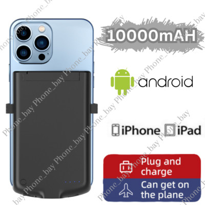 10000mAh Power Bank Pack Battery Charger Case Cover For iPhone 14 13 11 Android
