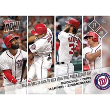 GOODWIN DIFO HARPER ZIMMERMAN BACK-TO-BACK-TO BACK-TO BACK HR TOPPS NOW CARD 402