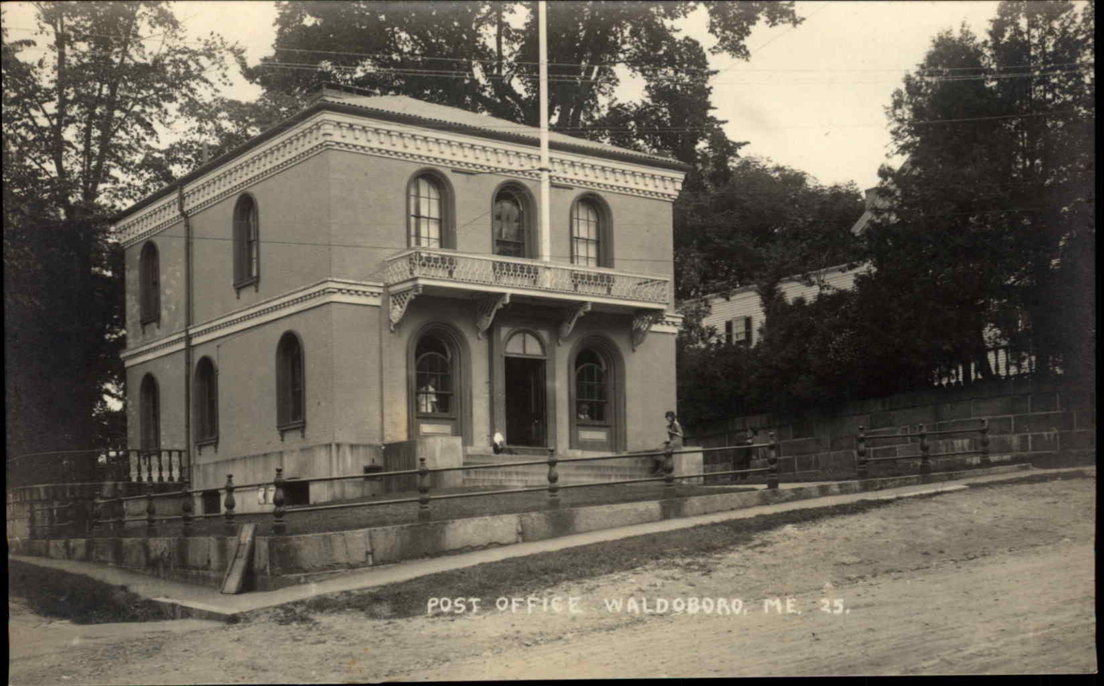 Waldoboro ME Post Office Eastern Illustrating Real Photo RPPC Vintage