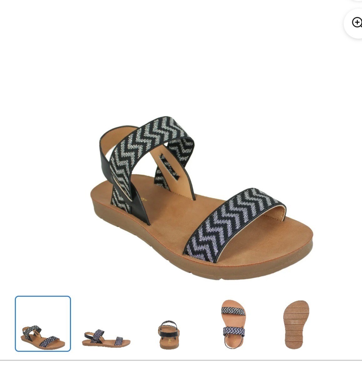 APL Fifth & Luxe sandalo donna zig zag ricamato shimmer flat nuovo con etichetta