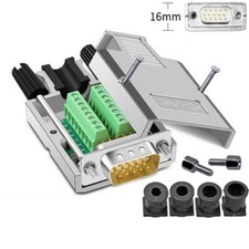 VGA Connector male connector 3 rows 15-pin plug 3+6/9 VGA interface solder-free