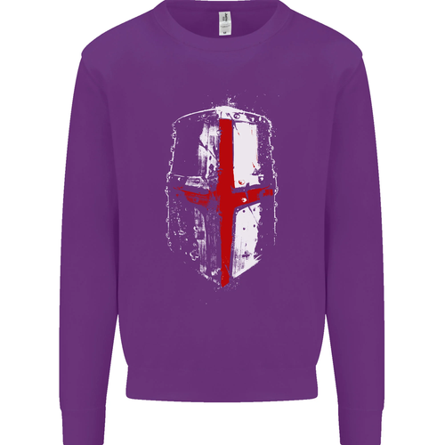 Helmet Gym England Flag St Georges Day Kids Sweatshirt Boys Girls Jumper - Picture 89 of 92