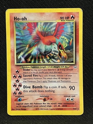 Ho-oh Neo Revelation 7/64 Holo Unlimited Holo Rare pokemon tcg 