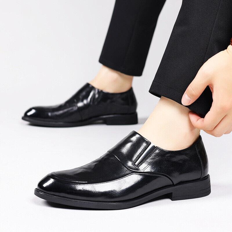 SAOLA Abito da lavoro britannico retrò da uomo scarpe comode formali da lavoro pump pump pull on