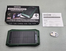 Ready Hour Wireless Solar Power Bank Charger & 20 LED Room Light SOS Signal