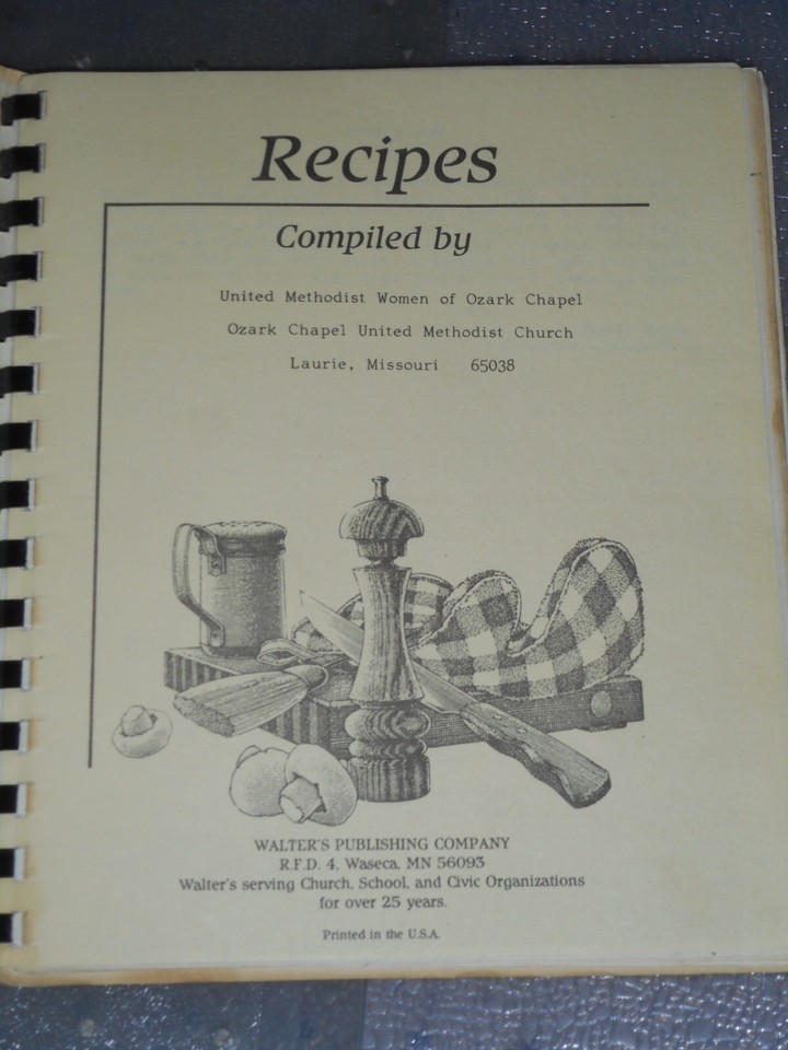 Nice 1985 Laurie Missouri UMW Church Cookbook. Favorite Mo. Recipes eBay