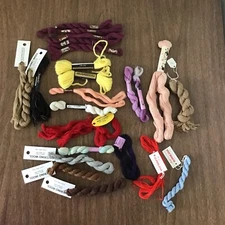 Mixed Lot of 24 Needlepoint Embroidery Thread Wool Acrylic Multi Color Yarn