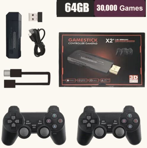 X2 Game Stick Console Gioco Retro 4K HD 2.4G Controller Wireless 128G 41000 Giochi - Foto 1 di 5