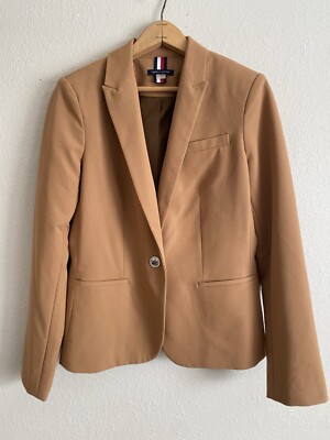 Tommy Hilfiger Women s One Button Nutmeg Blazer Size 6