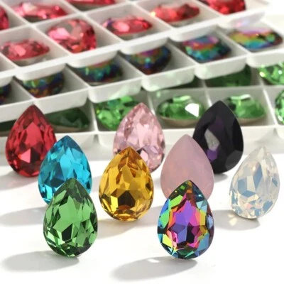 14 mm Pearshape Efsa und Swarovski Kristall 4320 Schmuckzubehör Pear Fancy Stone - Bild 1 von 4