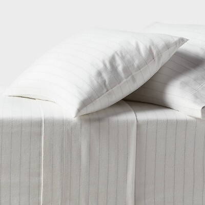 Decent Collection Queen Sheet Set - 1500 Thread Count Egyptian Cotton, Deep Pocket 14-18", Ivory Stripe - View #8